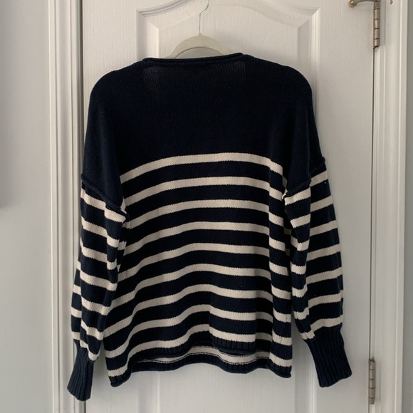 Madewell Conway Sweater Size Small striped knit nautical cotton - Picture 8 of 14